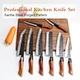 8 Pcs Special-shaped Handle 9CR18 Composite Steel Forged Knives